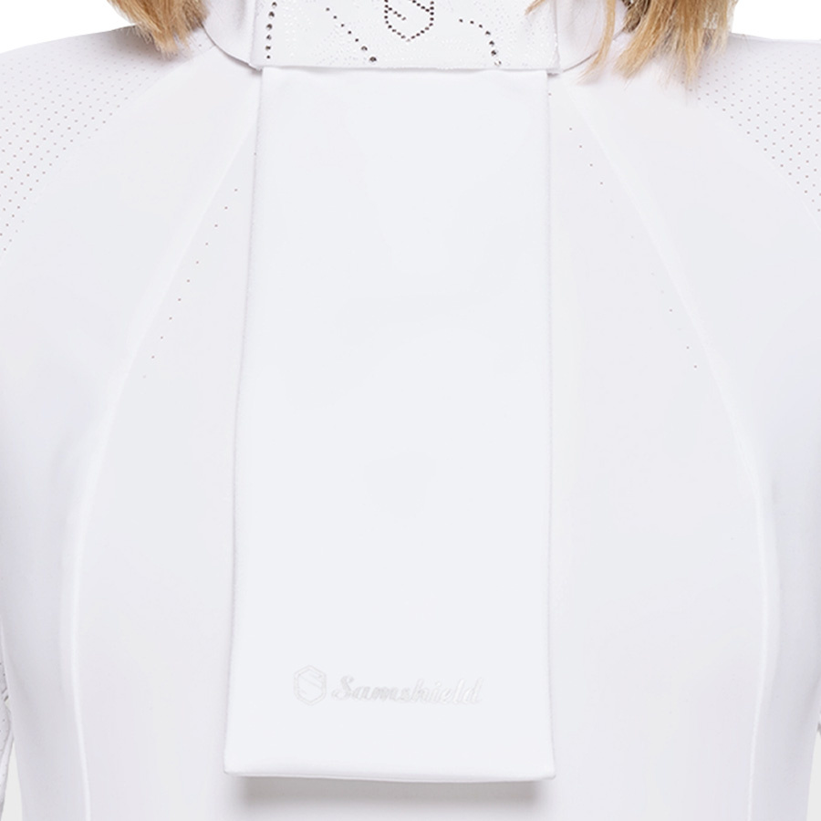 Stock Tie Crystal Leaf Frena White/Light Chrome