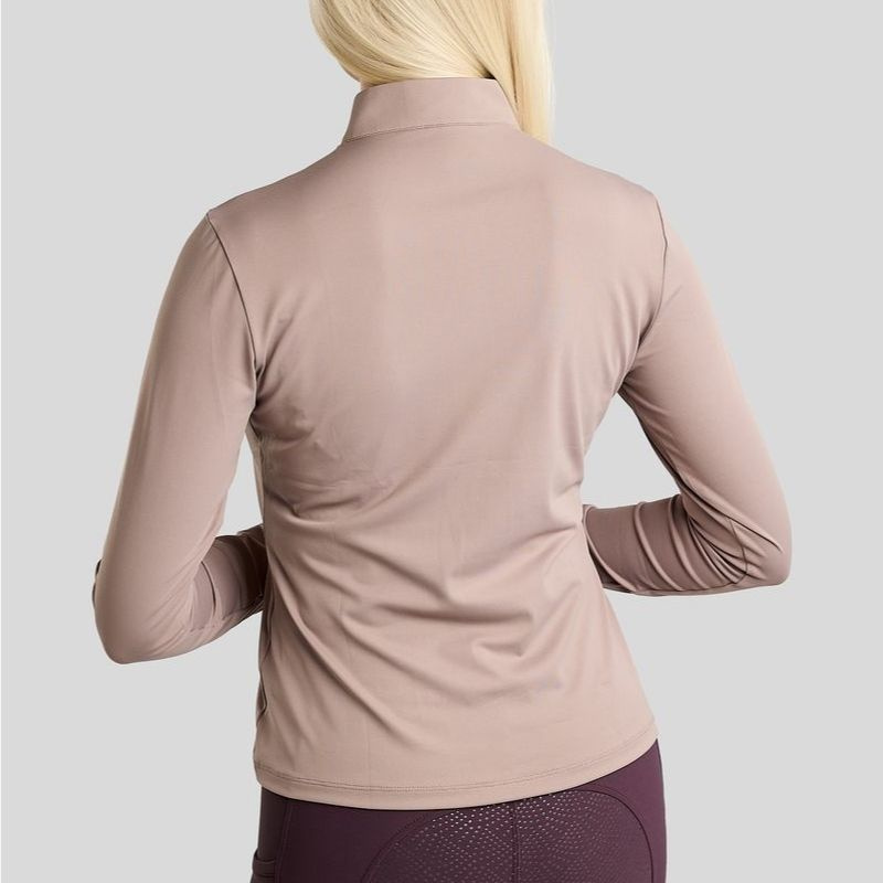Training Top MoMegan Polo Long Sleeve Pearl Grey