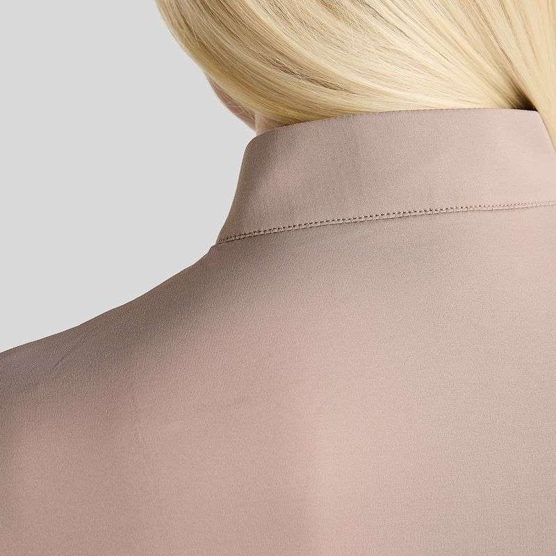 Training Top MoMegan Polo Long Sleeve Pearl Grey