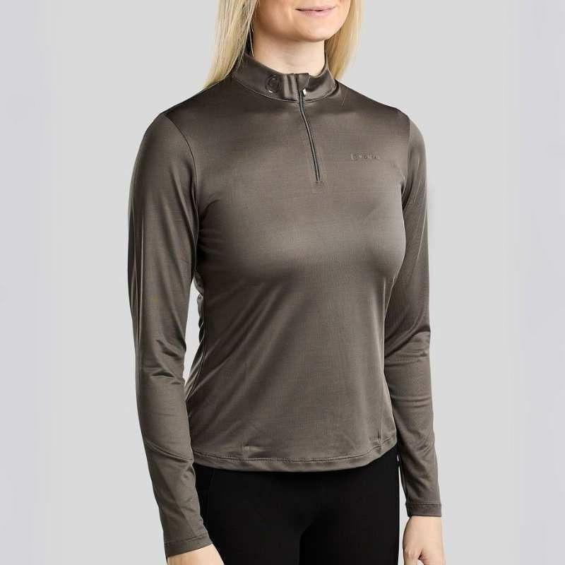 Training Top MoMegan Polo Long Sleeve Grey