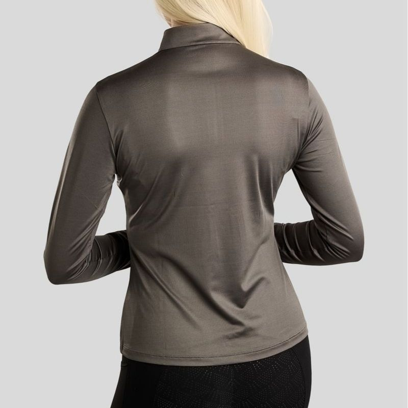 Training Top MoMegan Polo Long Sleeve Grey
