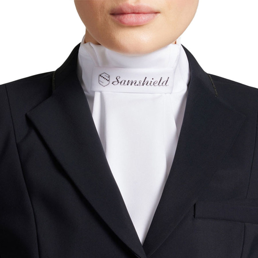 Plastron Crystal White/Black Chrome