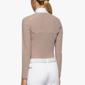 Competition Top Jr Team Daytona Jersey Zip Polo Beige Competition Top Jr Team Daytona Jersey Zip Polo Beige