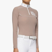 Competition Top Jr Team Daytona Jersey Zip Polo Beige Competition Top Jr Team Daytona Jersey Zip Polo Beige