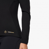 Tech Wool Zip Polo Sweater R-EVO 0Premier Black