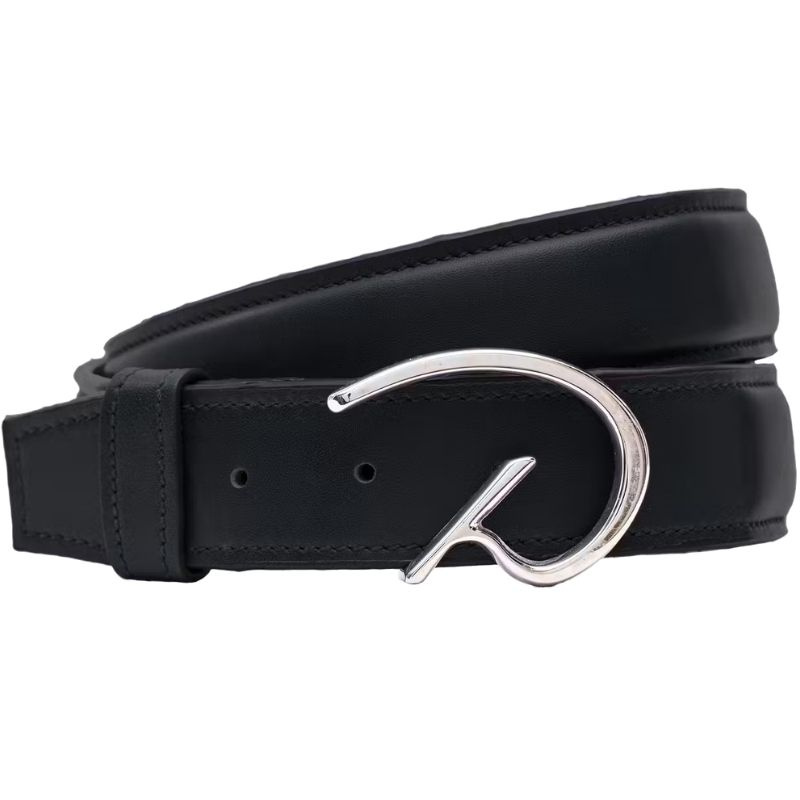 Leather Belt Classic D Black