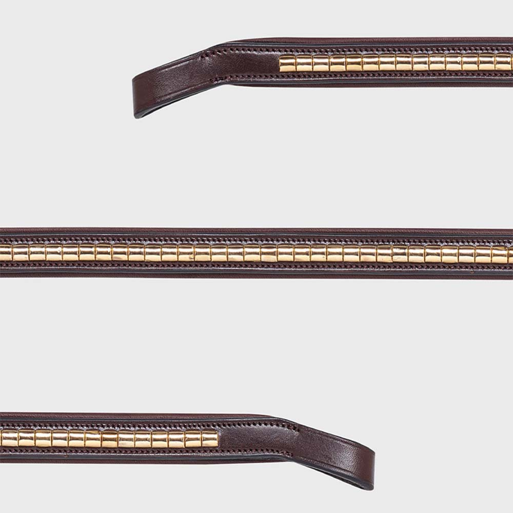 Browband Klinker Brown/Gold