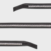 Browband Klinker Black/Silver Browband Klinker Black/Silver