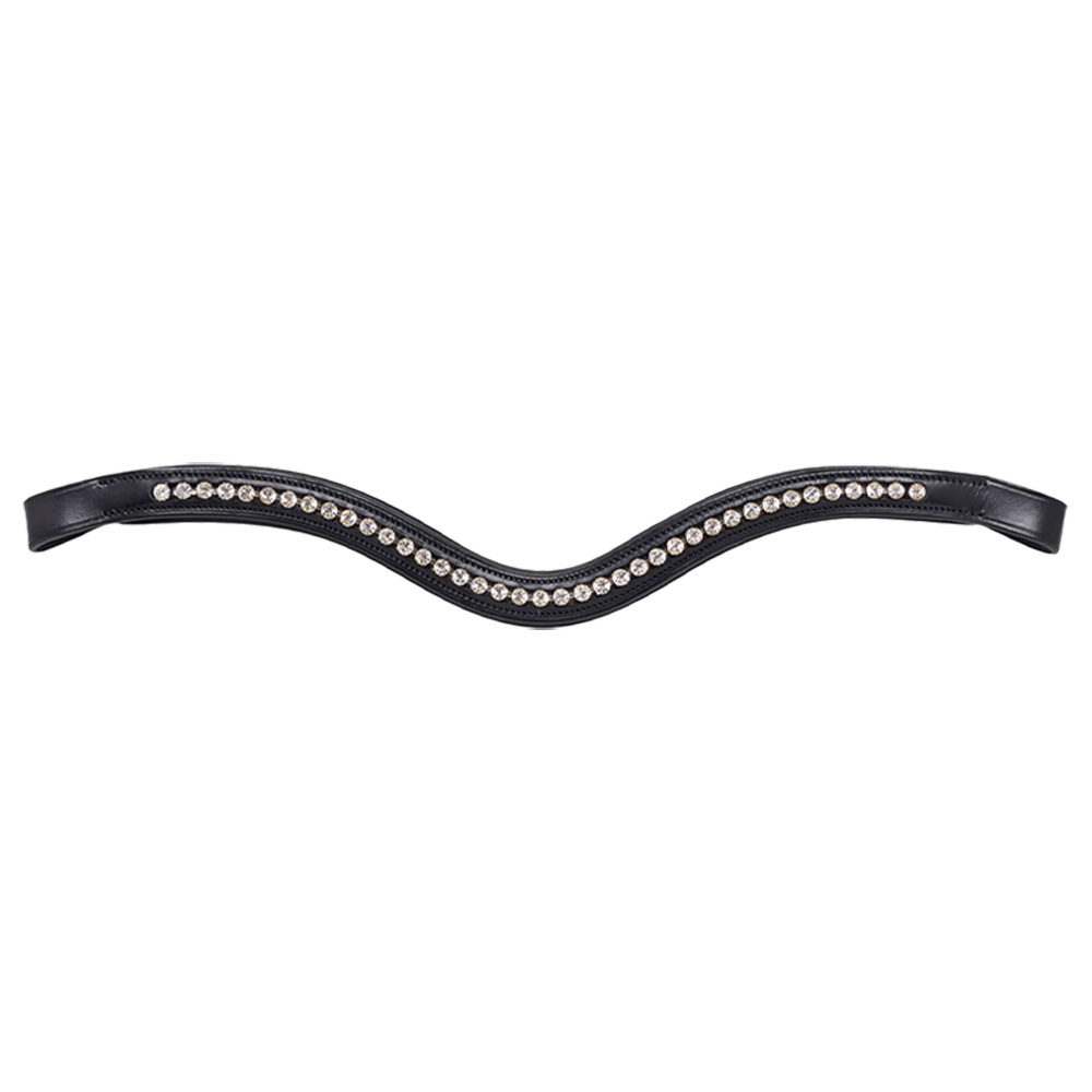 Browband Rhinestone U-Shape Black