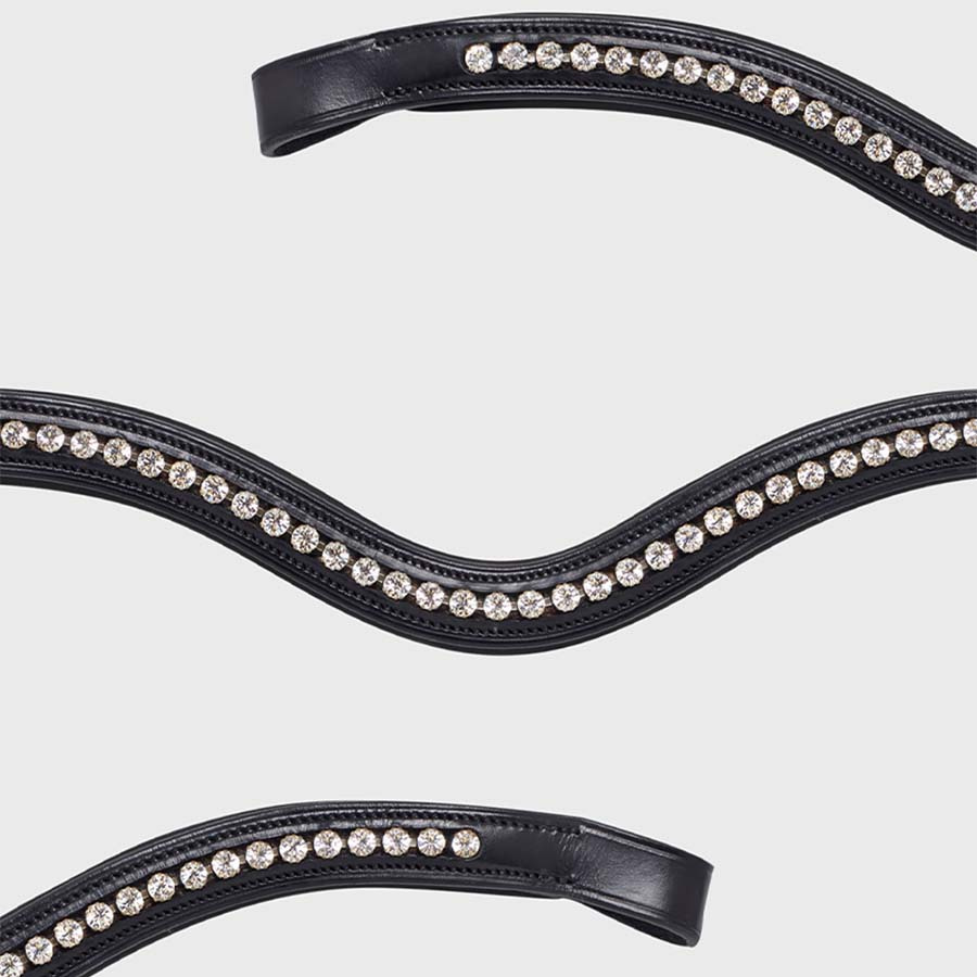Browband Rhinestone U-Shape Black