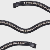 Browband Rhinestone U-Shape Black Browband Rhinestone U-Shape Black