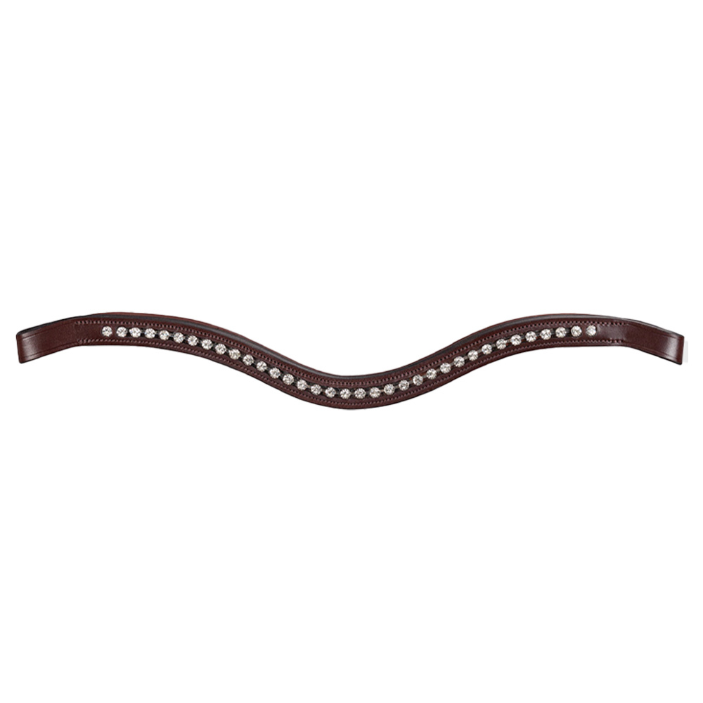 Browband Rhinestone U-Shape Brown