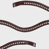 Browband Rhinestone U-Shape Brown Browband Rhinestone U-Shape Brown