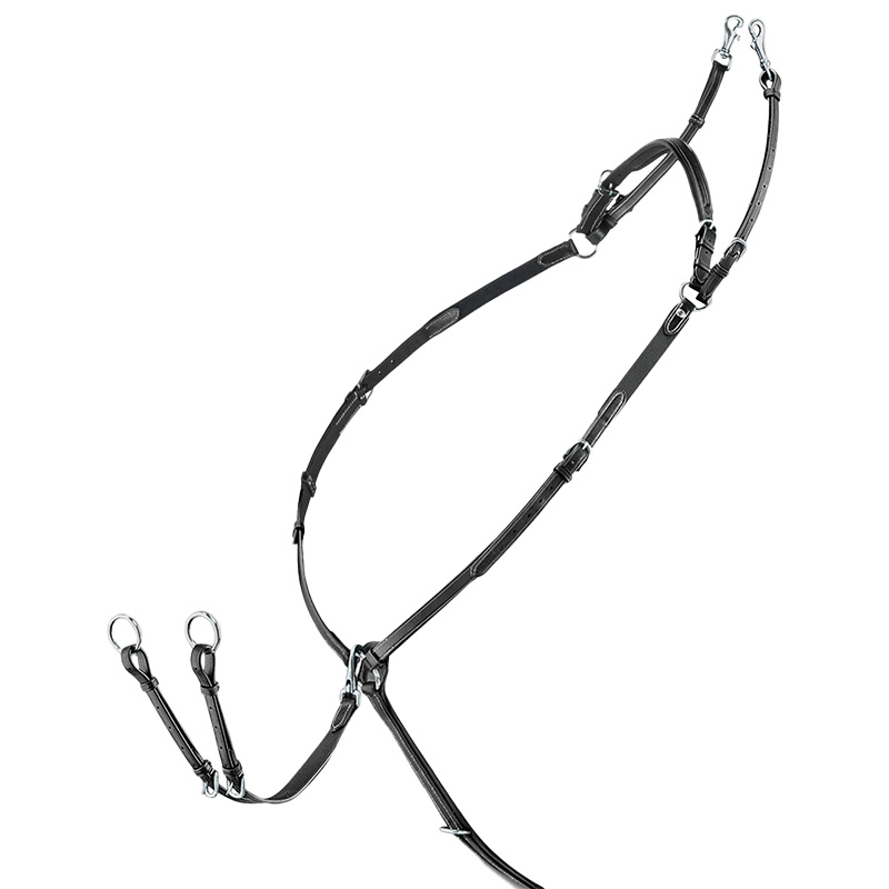 Martingale with Detachable Neck Strap Black