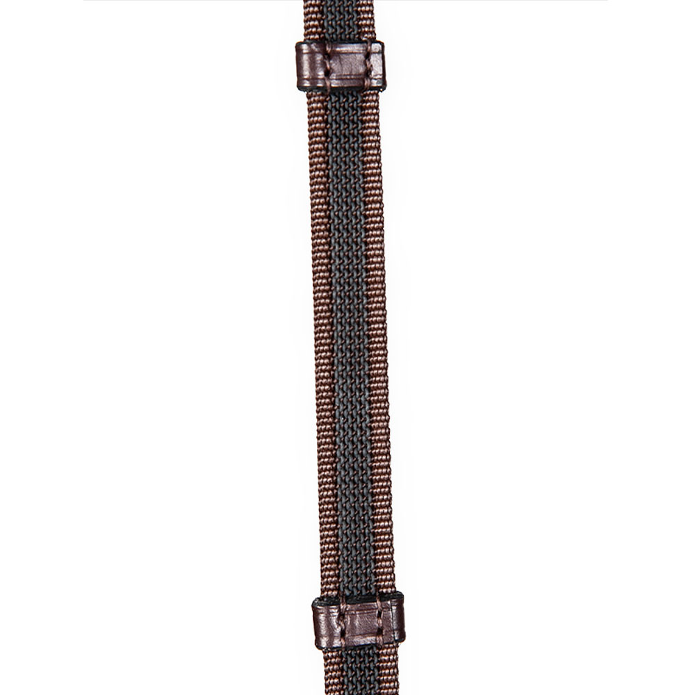 Anti-Slip Leather/Rubber Reins Brown