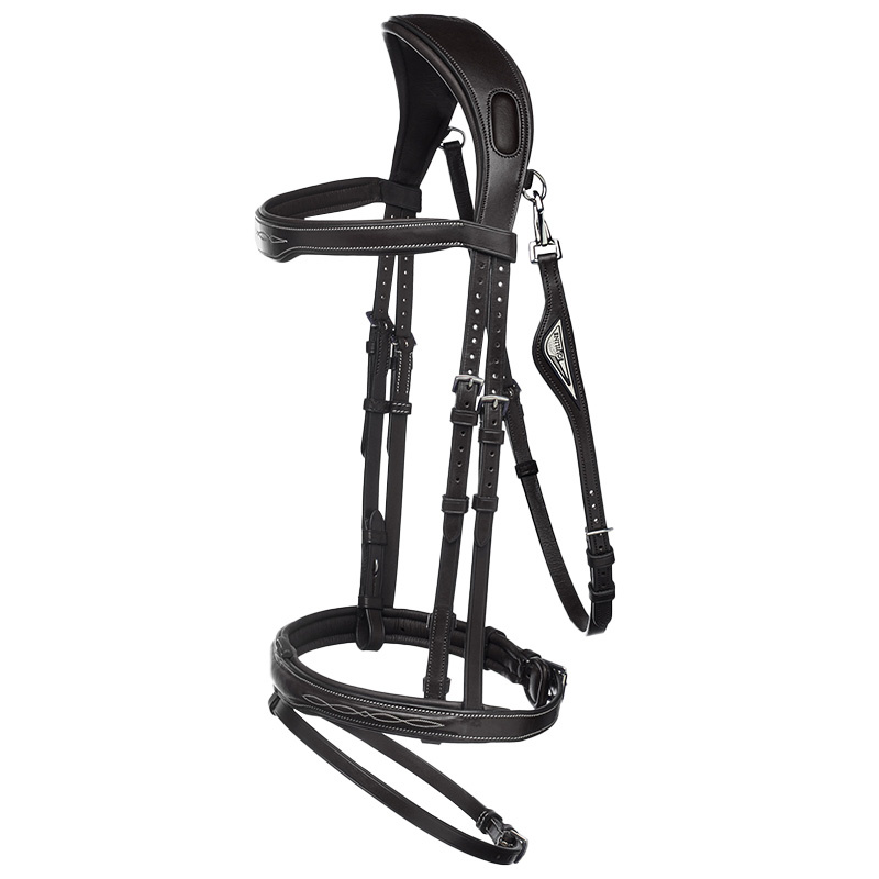 Ready To Ride Bridle with Decorative Stitching Black