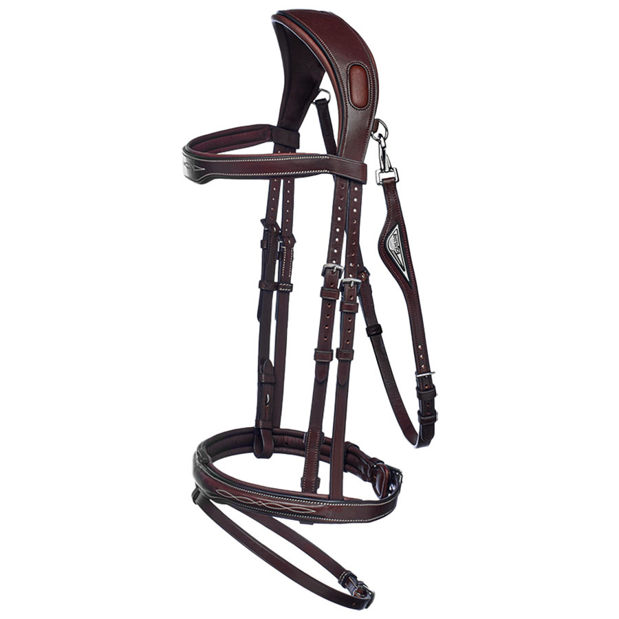 Ready To Ride Bridle with Decorative Stitching Brown