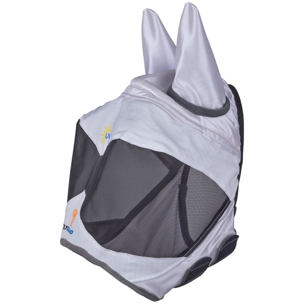 Fly Mask Sun Shade with Ears White