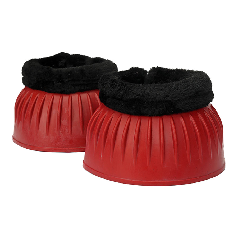 Fleece Rubber Bell Boots Red