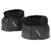 Fleece Rubber Bell Boots Black Fleece Rubber Bell Boots Black