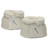 Fleece Rubber Bell Boots White Fleece Rubber Bell Boots White