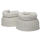 Fleece Rubber Bell Boots White Fleece Rubber Bell Boots White