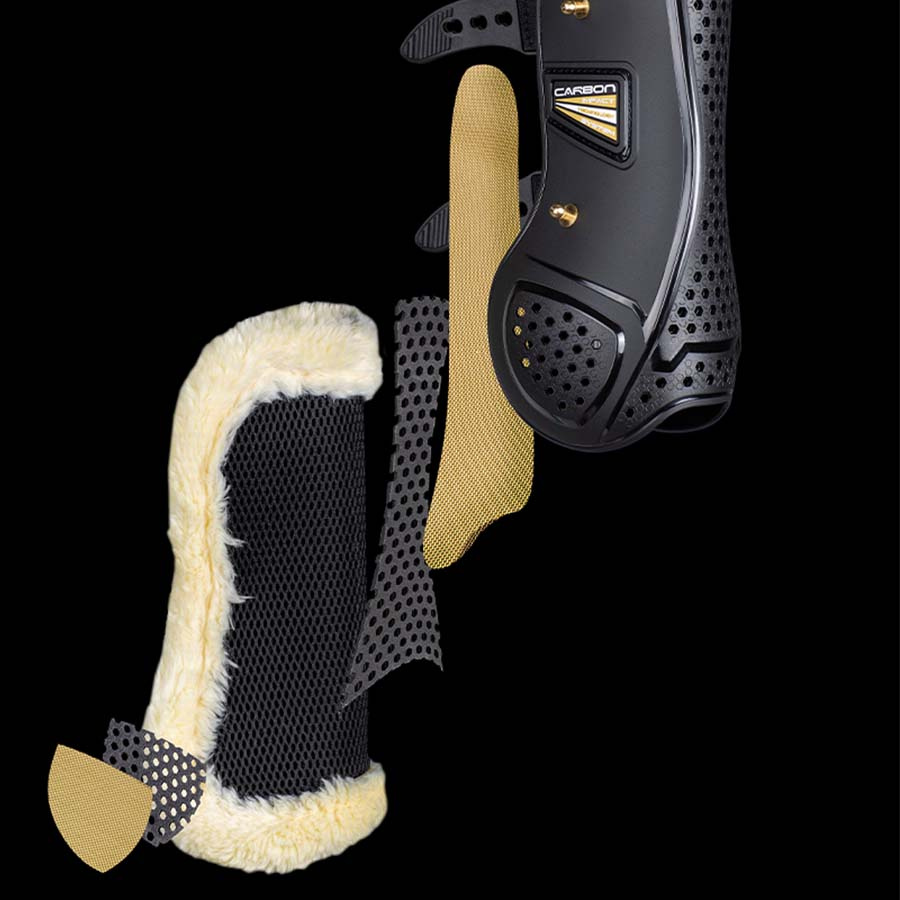 Tendon Boots Oxi-Zone Air Motion SupaFleece Black/Natural
