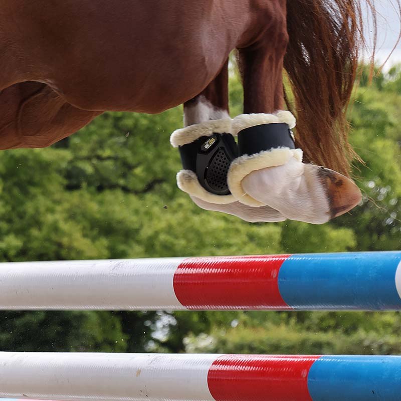 Fetlock Boots Oxi-Zone Air Motion SupaFleece Black/Natural