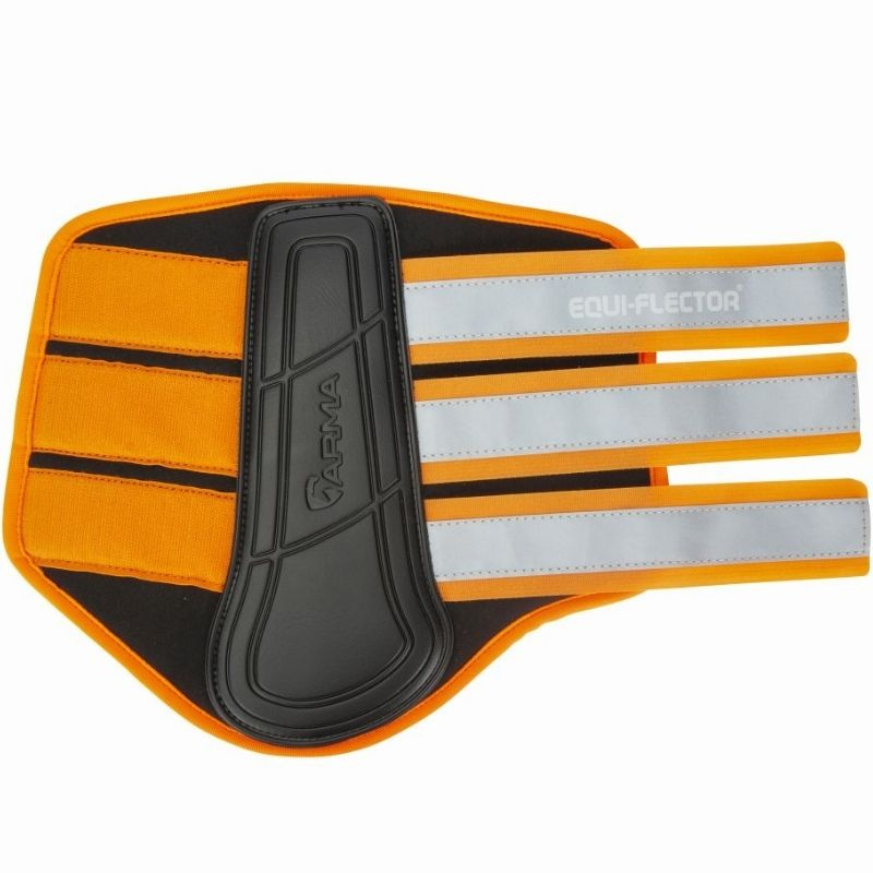 Brushing Boots Equi-Flector Black/Orange
