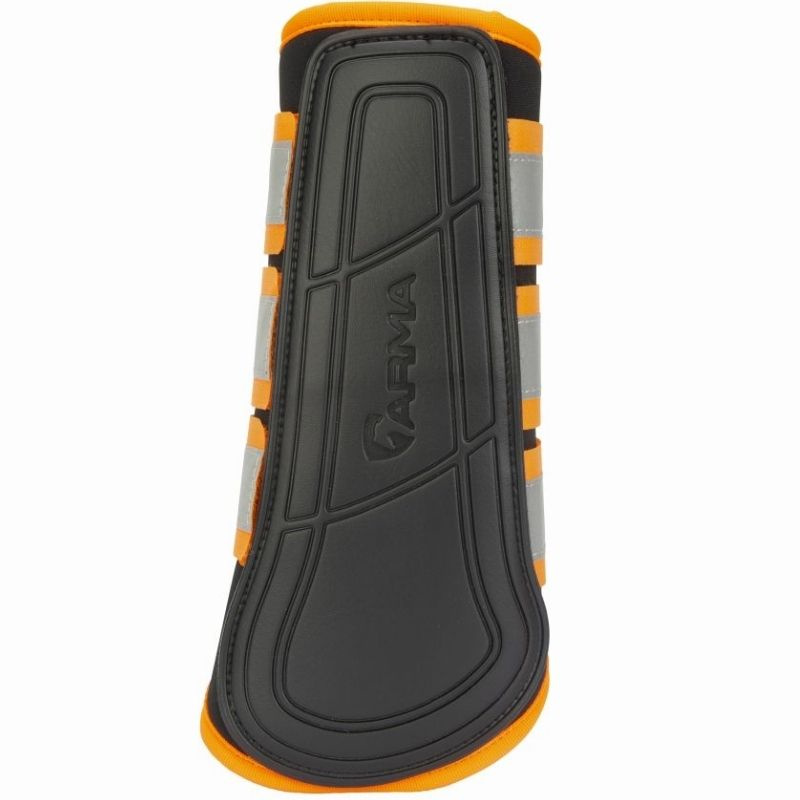 Brushing Boots Equi-Flector Black/Orange