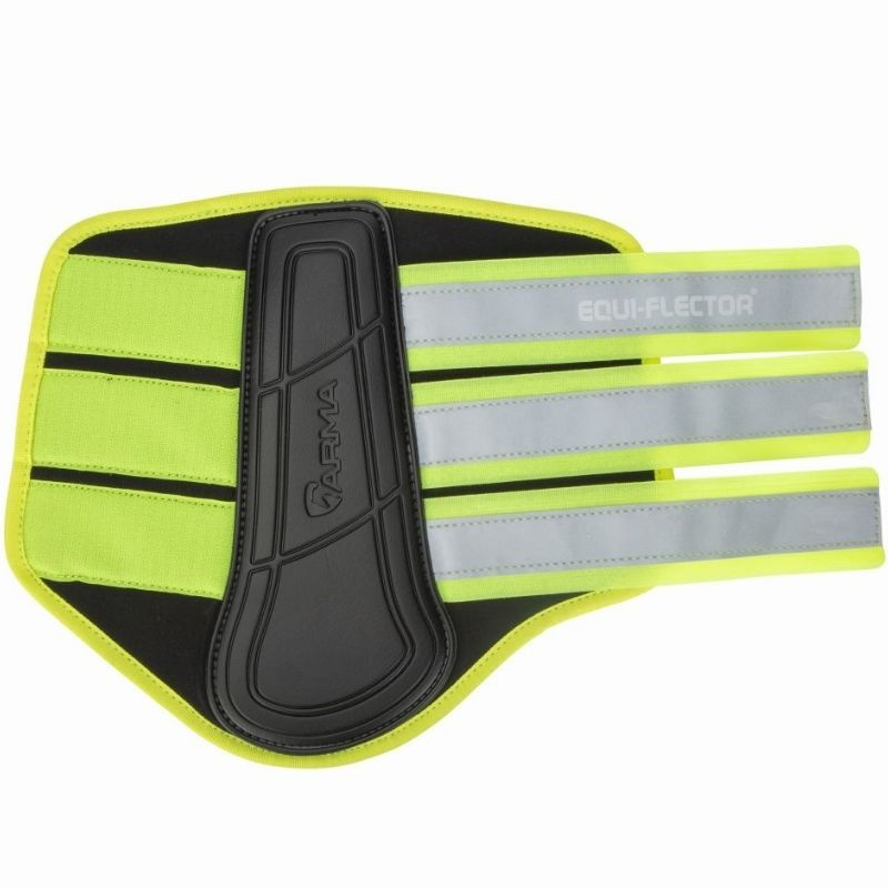 Brushing Boots Equi-Flector Black/Yellow