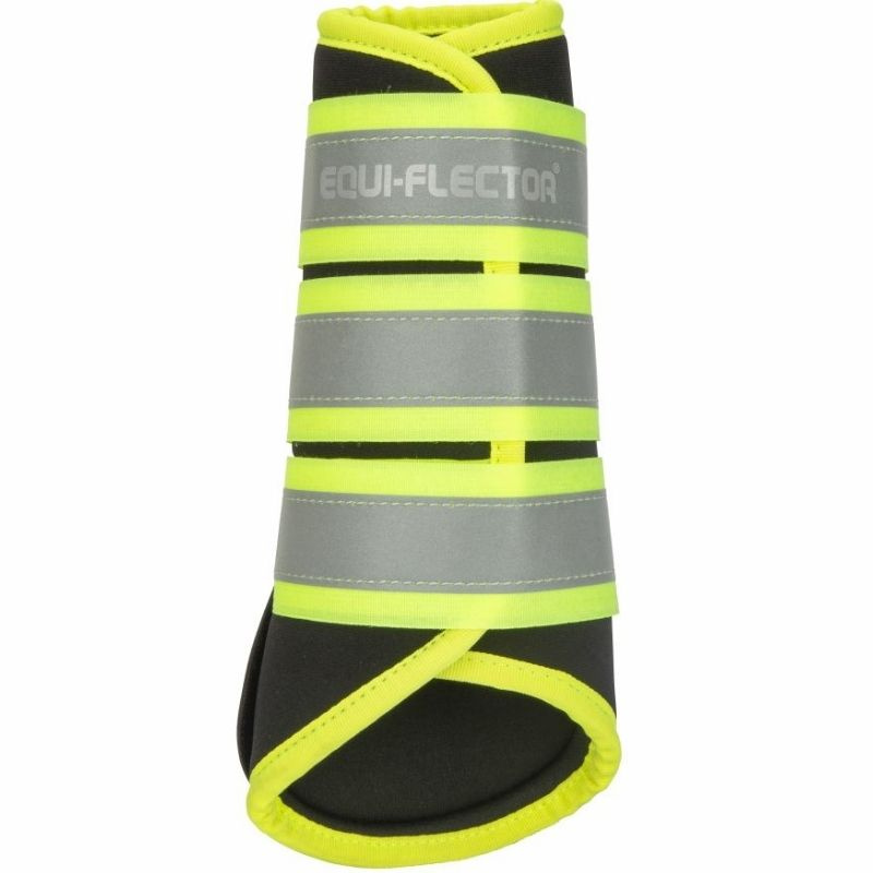 Brushing Boots Equi-Flector Black/Yellow