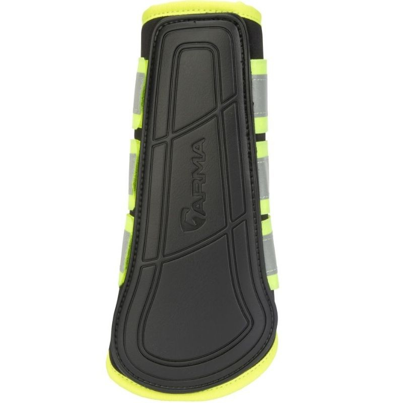Brushing Boots Equi-Flector Black/Yellow