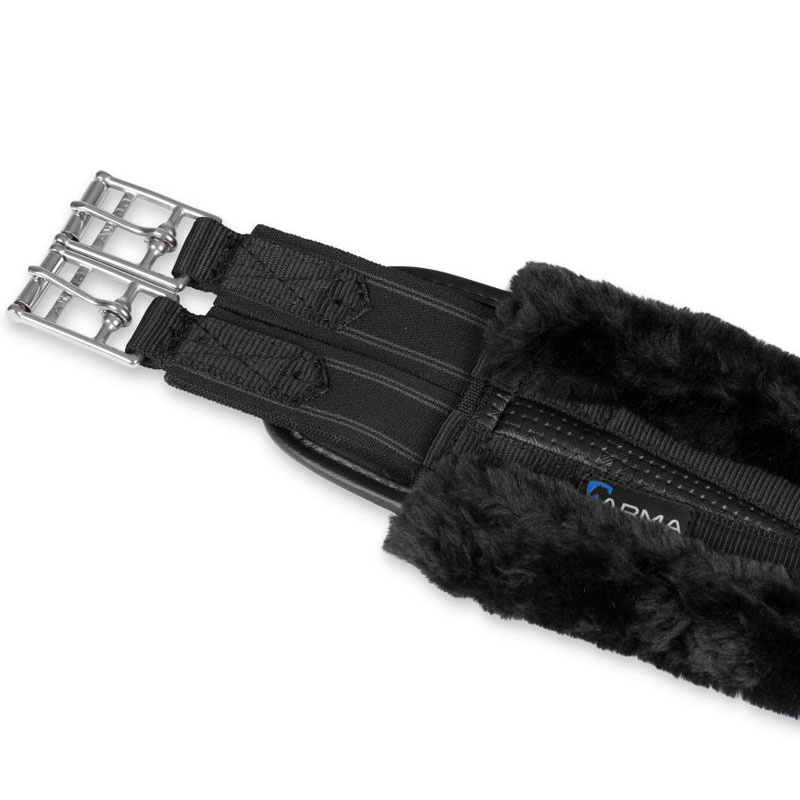 Anatomical Saddle Girth SupaFleece Black