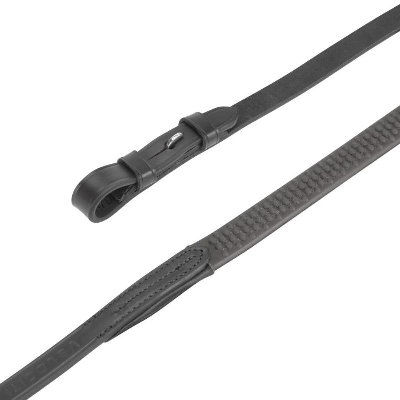 Rubber Reins Gara Soft Grip Black