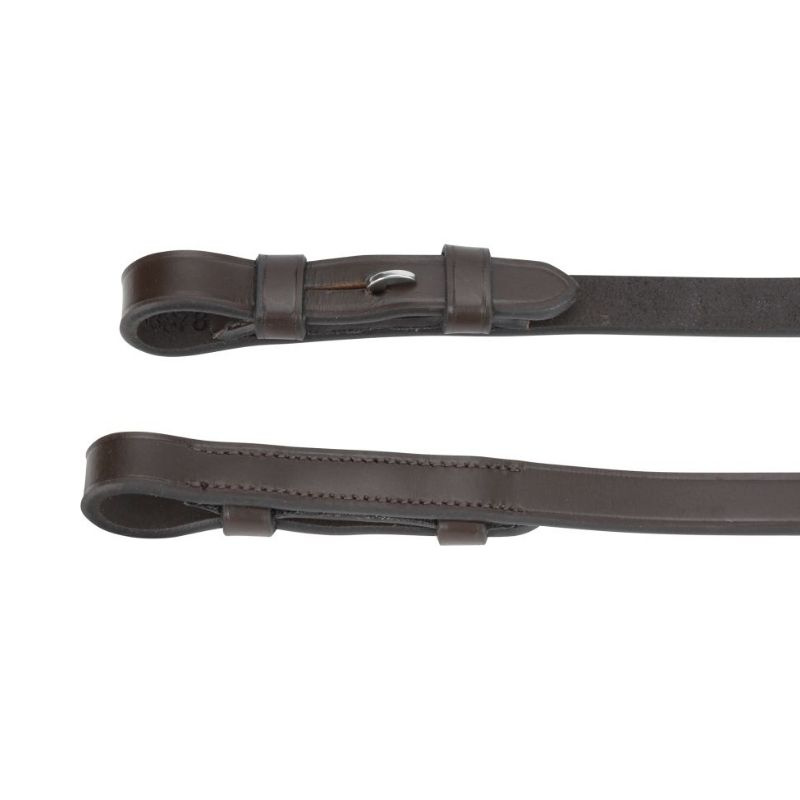 Rubber Reins Gara Soft Grip Brown