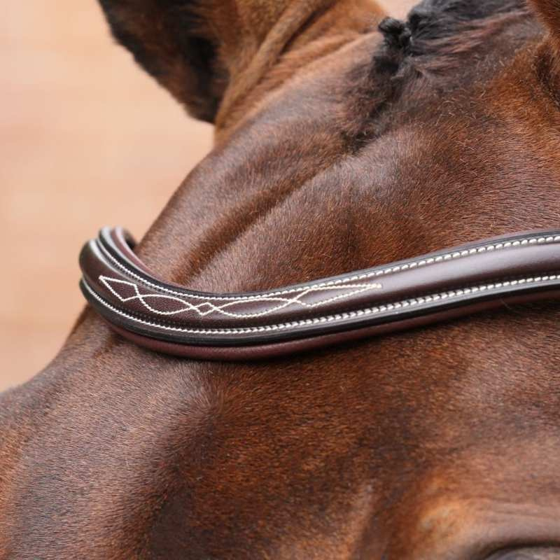Bridle Padded Noseband LUSSO Opus 180M Brown