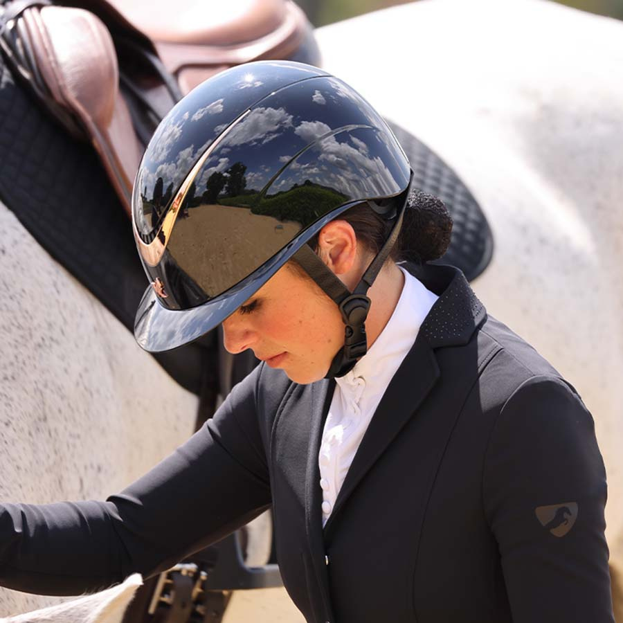 Riding Helmet Alina Ellipse Glossy Black/Rose Gold