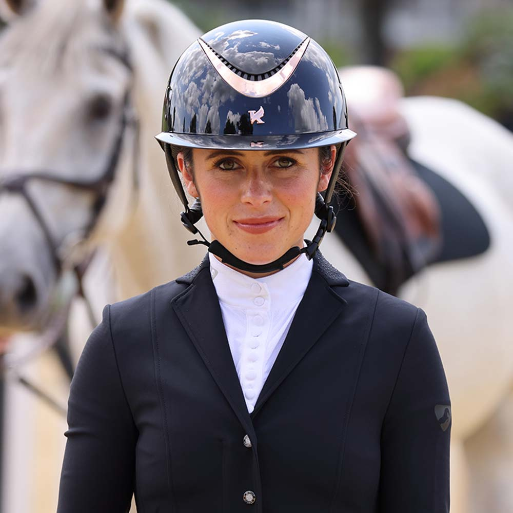 Riding Helmet Alina Ellipse Glossy Black/Rose Gold