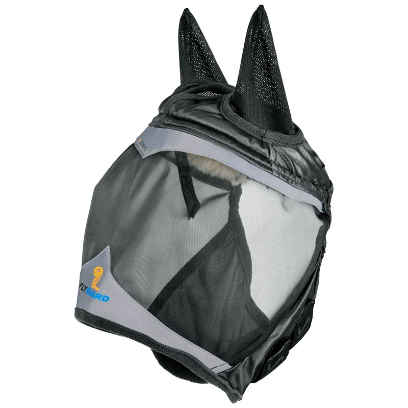 Fly Mask with Ears & Forelock Hole Black/Gray