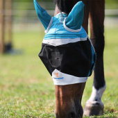 Fine Mesh Fly Mask with Ears Teal/Gray