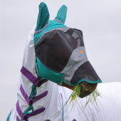 Fly Mask with Ears & Nose Teal/Gray