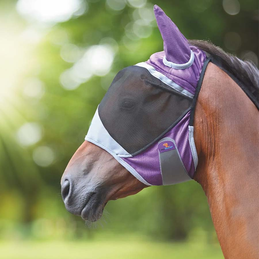 Fly Mask Deluxe with Ears Purple