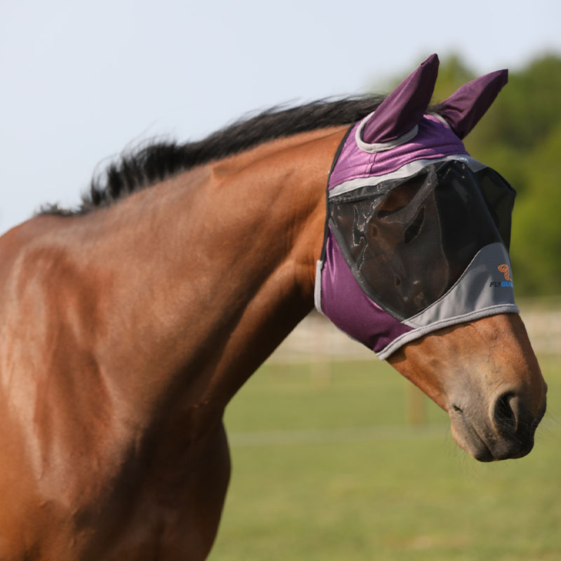 Fly Mask Deluxe with Ears Purple