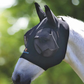 Stretch Fly Mask with Ears Black