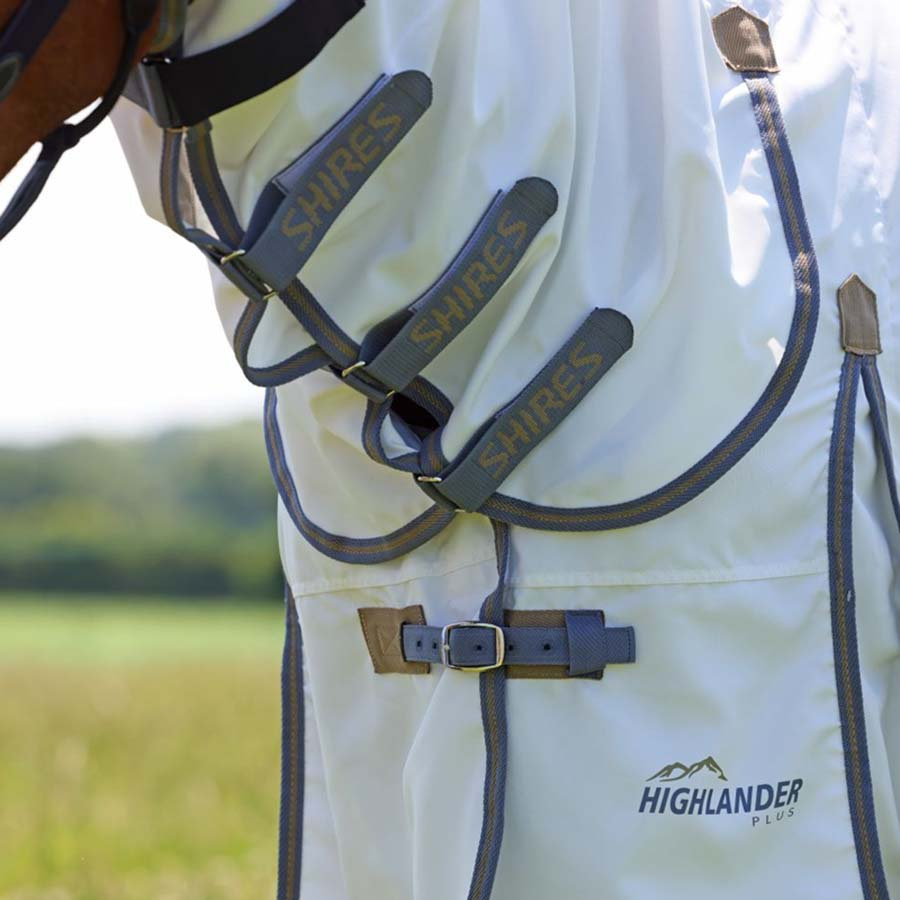 Sweet Itch & Fly Rug Highlander Plus White/Grey