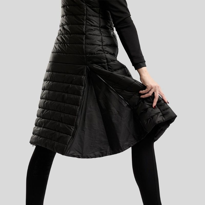 Riding Coat Emma Long Softshell Hybrid Black