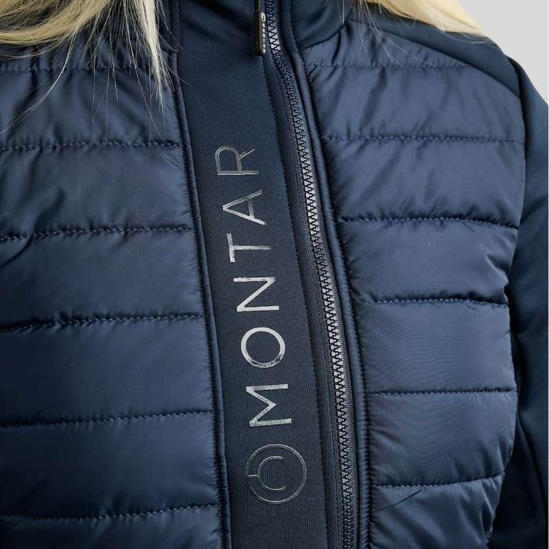 Riding Coat Emma Long Softshell Hybrid Navy Blue
