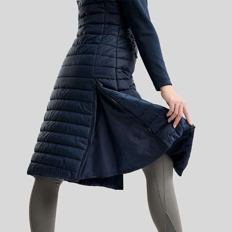 Riding Coat Emma Long Softshell Hybrid Navy Blue