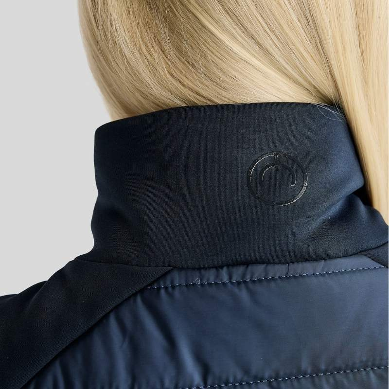 Riding Coat Emma Long Softshell Hybrid Navy Blue